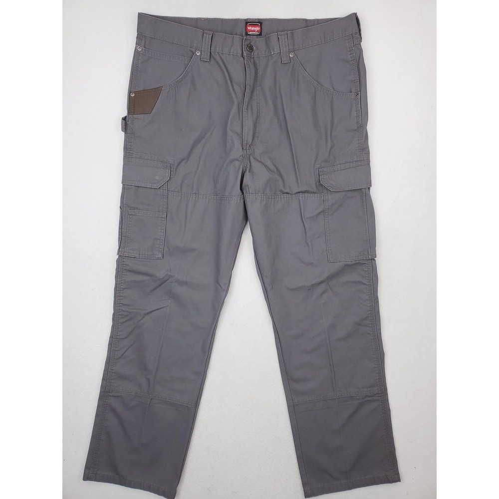 Wrangler RIGGS Workwear Pants Mens 40x32 Gray Cargo Utility Ripstop Tactical